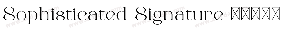 Sophisticated Signature字体转换